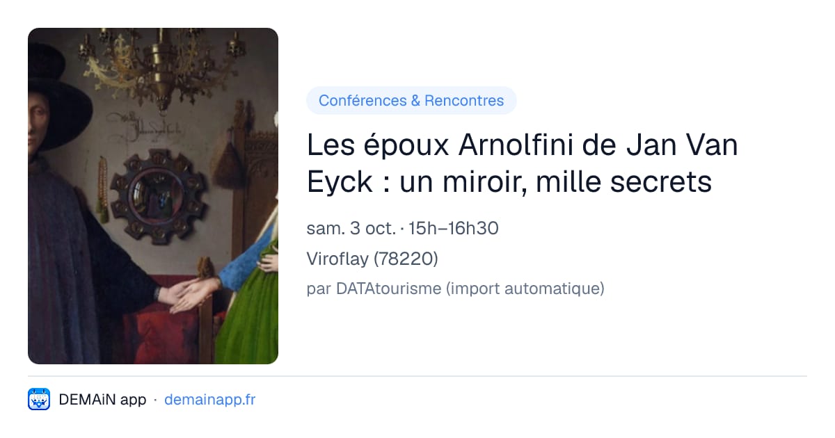 Les époux Arnolfini de Jan Van Eyck : un miroir, mille secrets — Viroflay