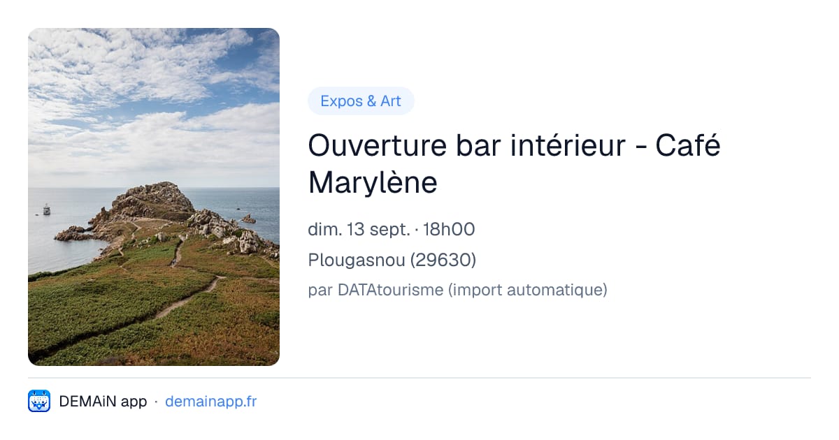 Ouverture bar intérieur - Café Marylène — Plougasnou
