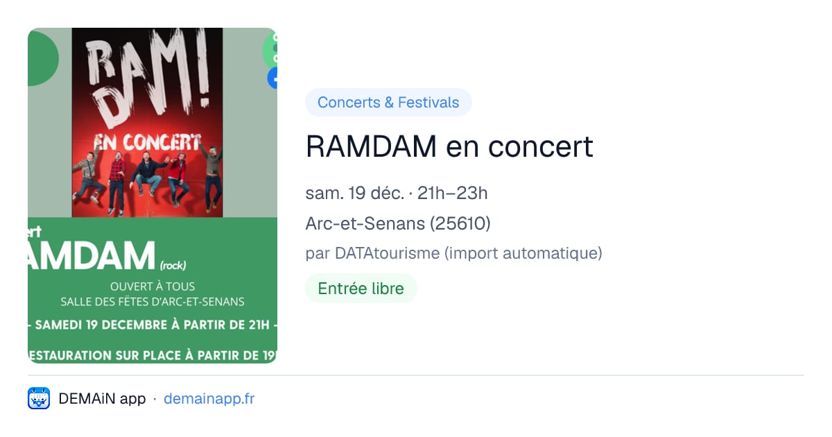 RAMDAM en concert — Arc-et-Senans