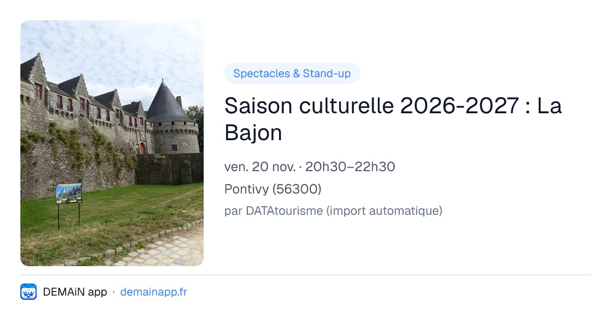 Saison culturelle 2026-2027 : La Bajon — Pontivy