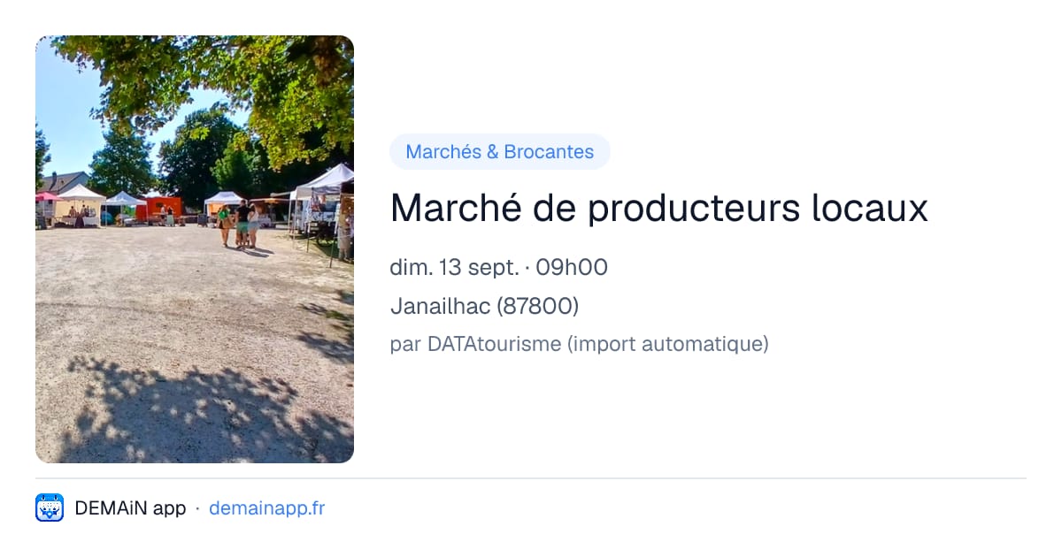 Marché de producteurs locaux — Janailhac