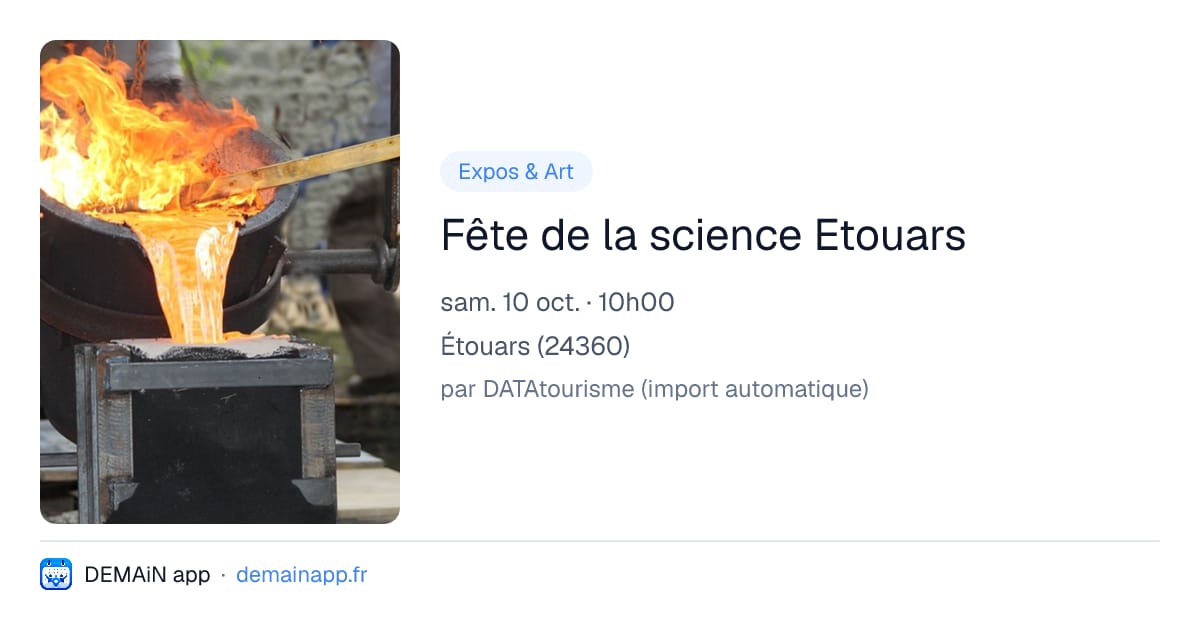 Fête de la science Etouars — Étouars