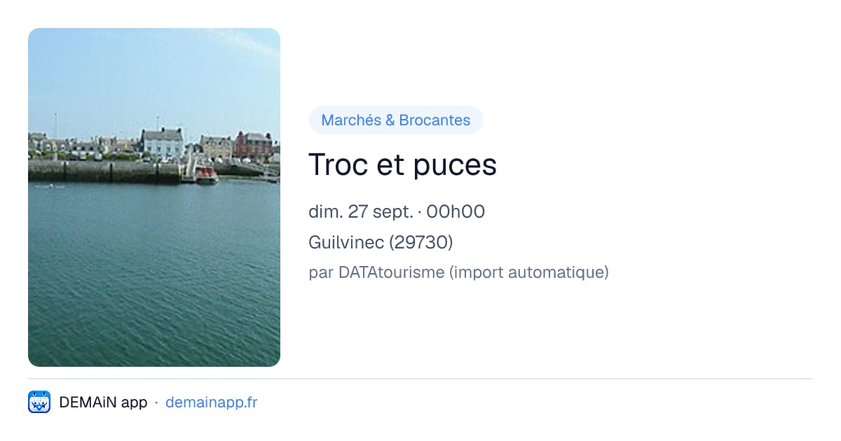 Troc et puces — Guilvinec