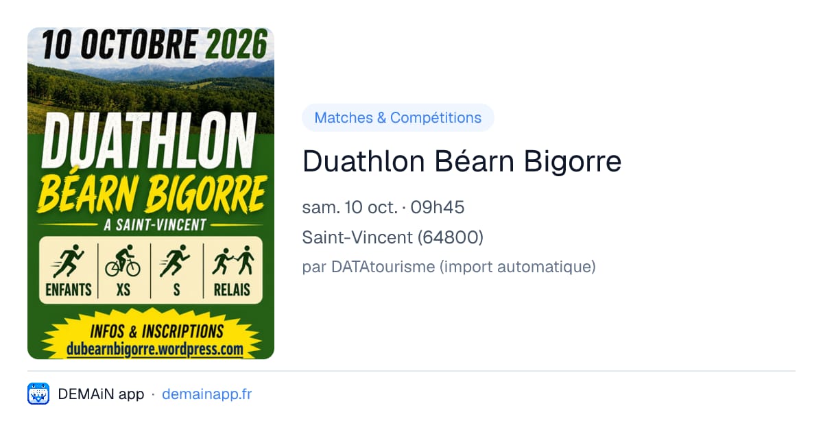 Duathlon Béarn Bigorre — Saint-Vincent