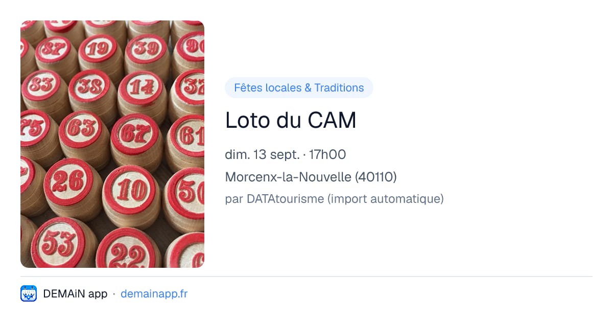 Loto du CAM — Morcenx-la-Nouvelle