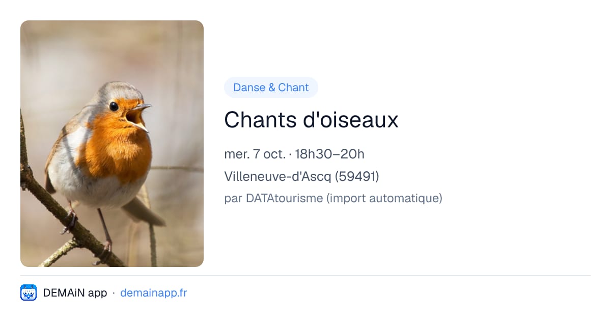 Chants d'oiseaux — Villeneuve-d'Ascq