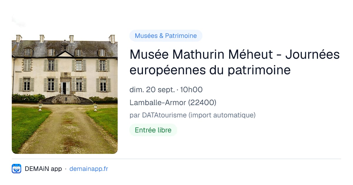Musée Mathurin Méheut - Journées européennes du patrimoine — Lamballe-Armor