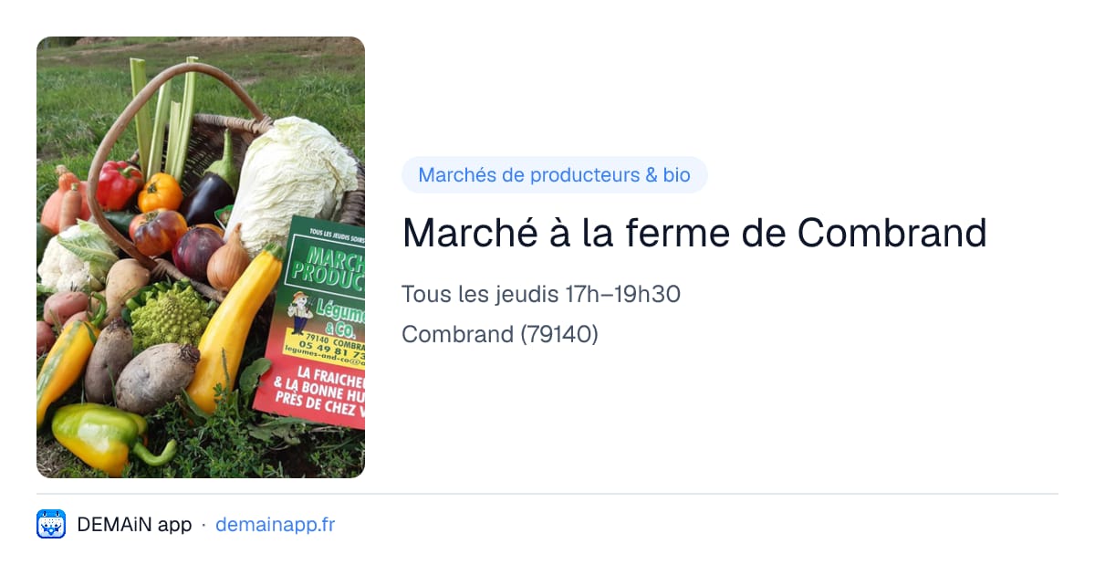 Marché à la ferme de Combrand — Combrand