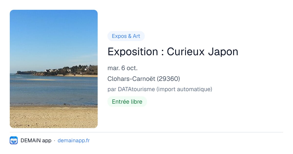 Exposition : Curieux Japon — Clohars-Carnoët