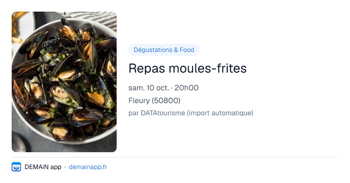 Repas moules-frites — Fleury