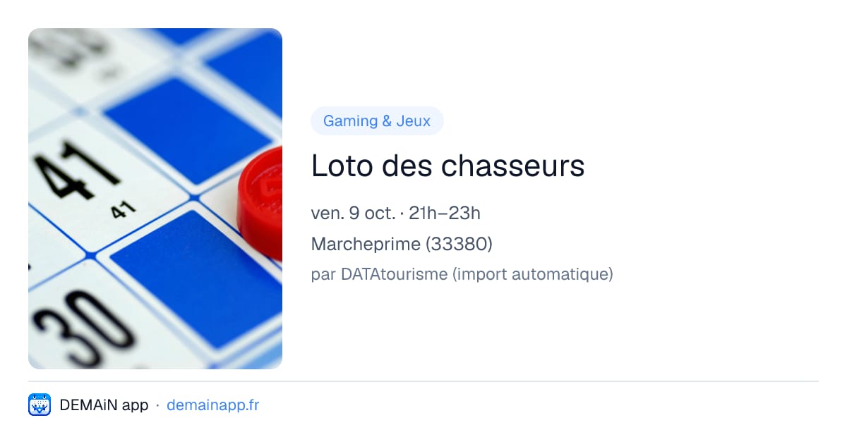 Loto des chasseurs — Marcheprime