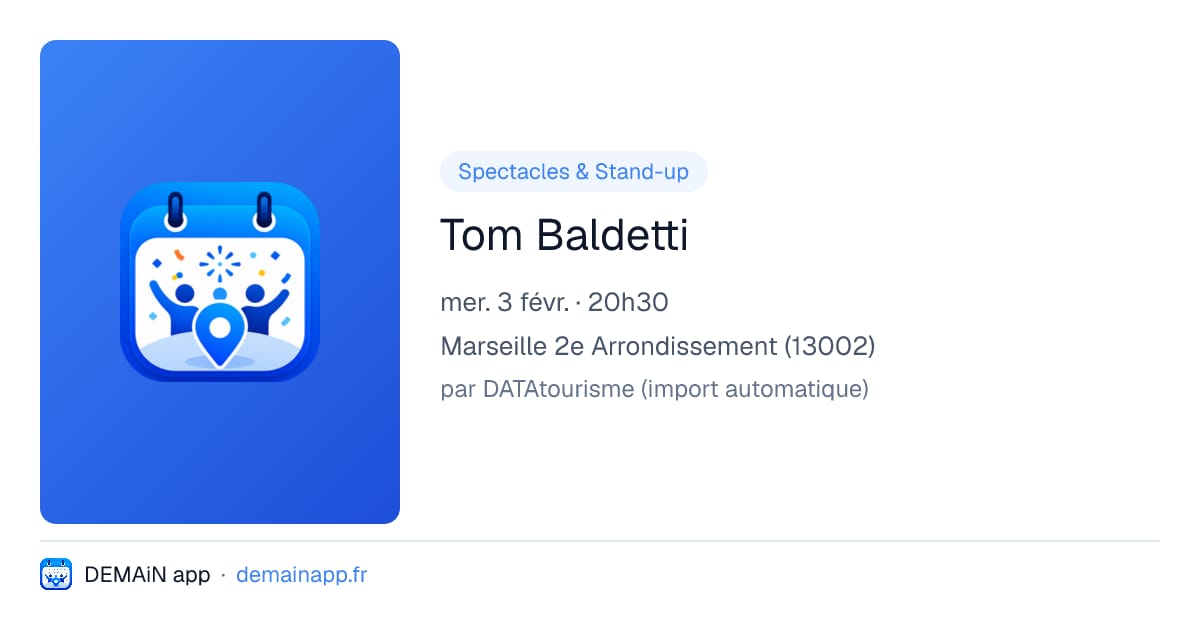 Tom Baldetti — Marseille 2e Arrondissement