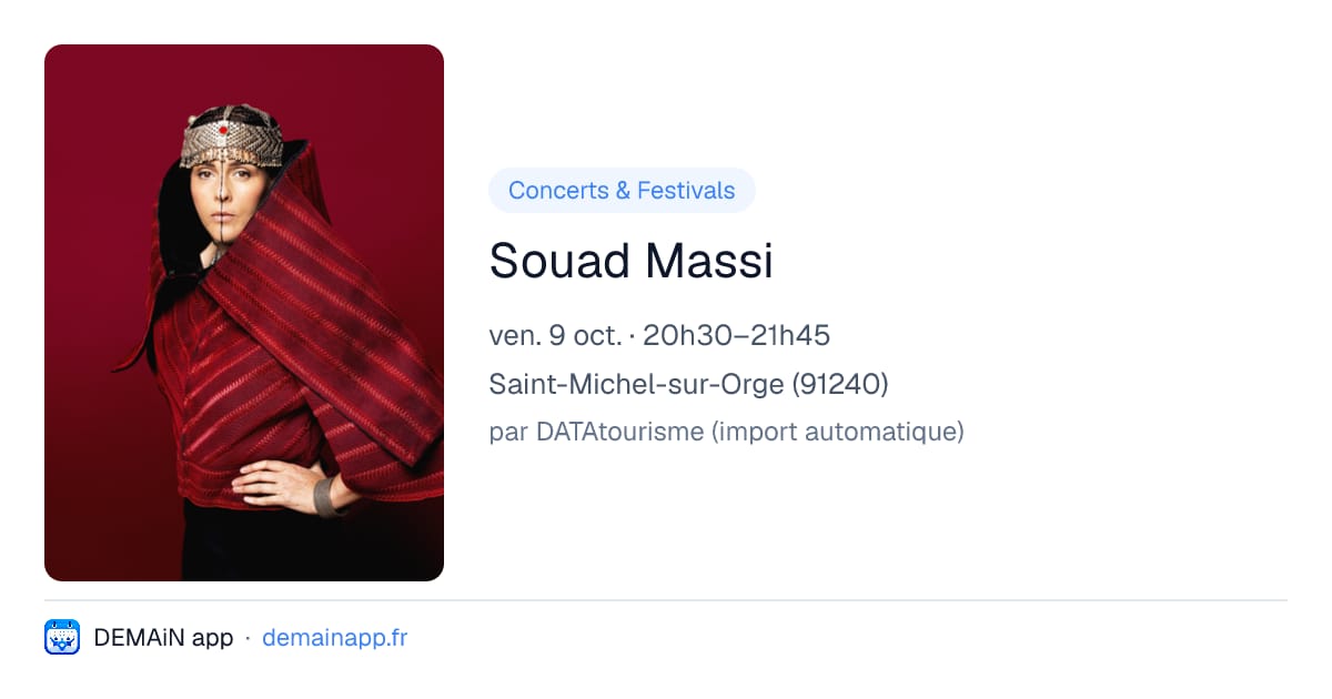 Souad Massi — Saint-Michel-sur-Orge