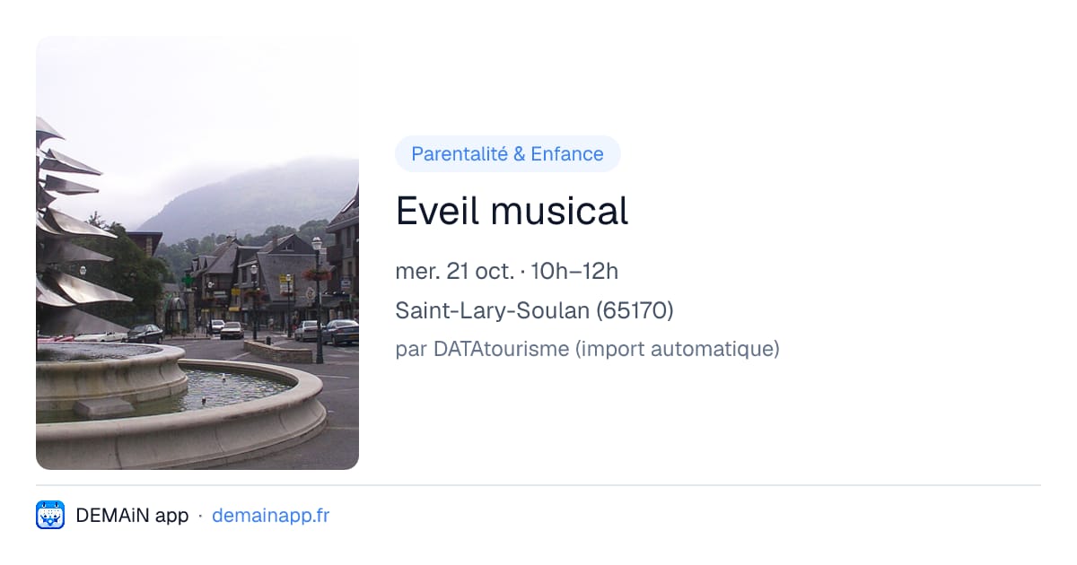 Eveil musical — Saint-Lary-Soulan