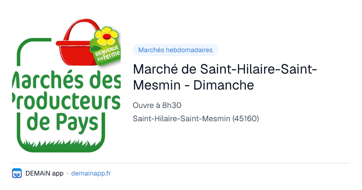 Marché de Saint-Hilaire-Saint-Mesmin - Dimanche — Saint-Hilaire-Saint-Mesmin