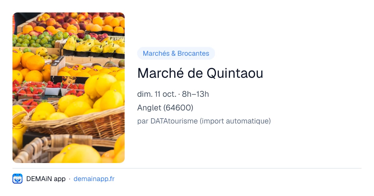 Marché de Quintaou — Anglet
