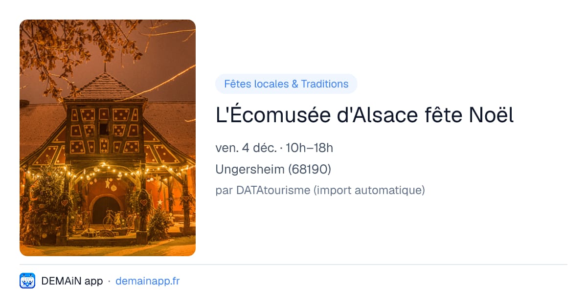 L'Écomusée d'Alsace fête Noël — Ungersheim