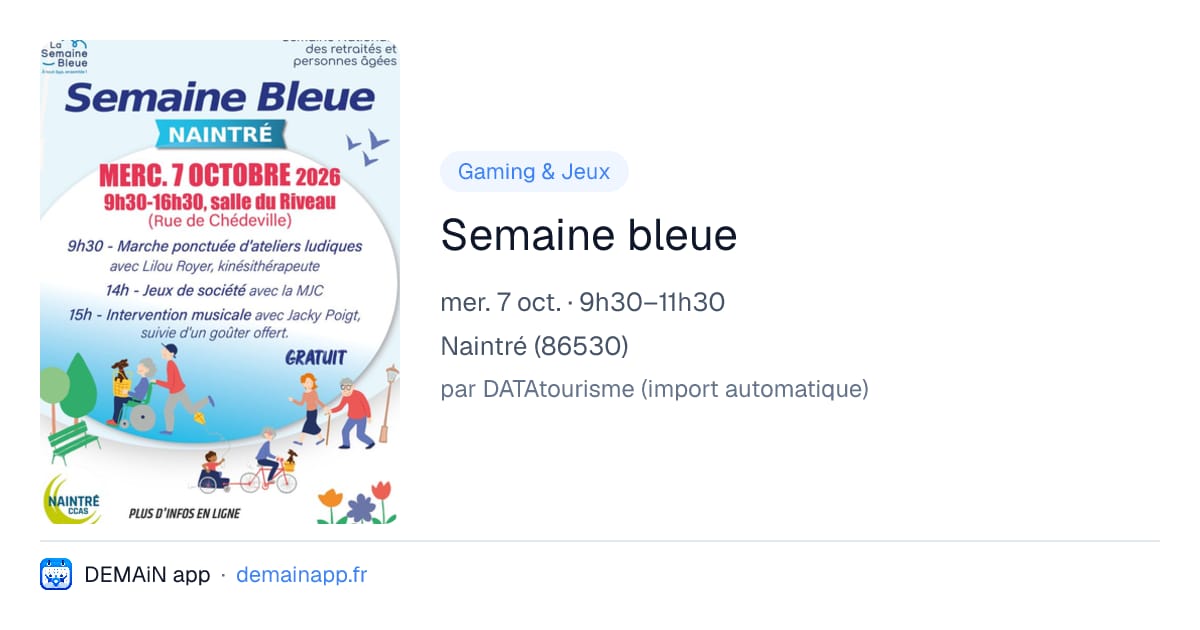 Semaine bleue — Naintré