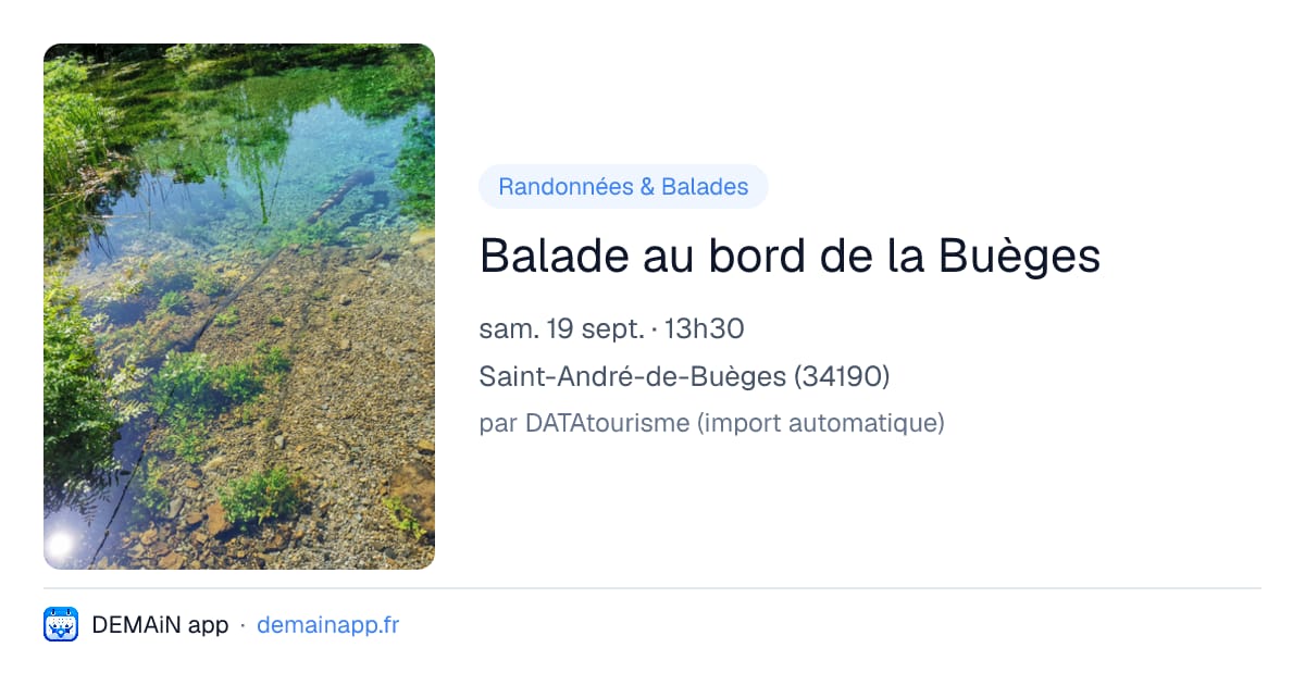 Balade au bord de la Buèges — Saint-André-de-Buèges