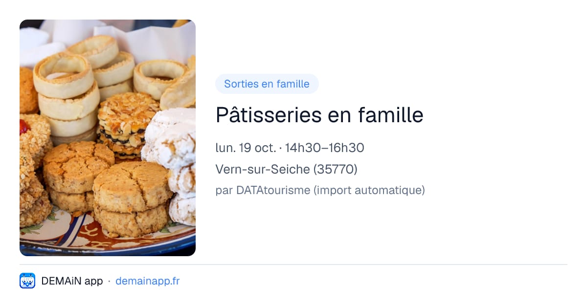 Pâtisseries en famille — Vern-sur-Seiche