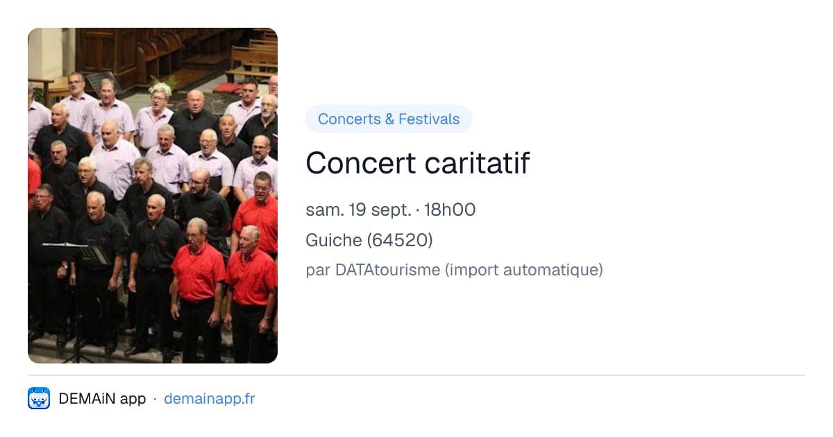 Concert caritatif — Guiche