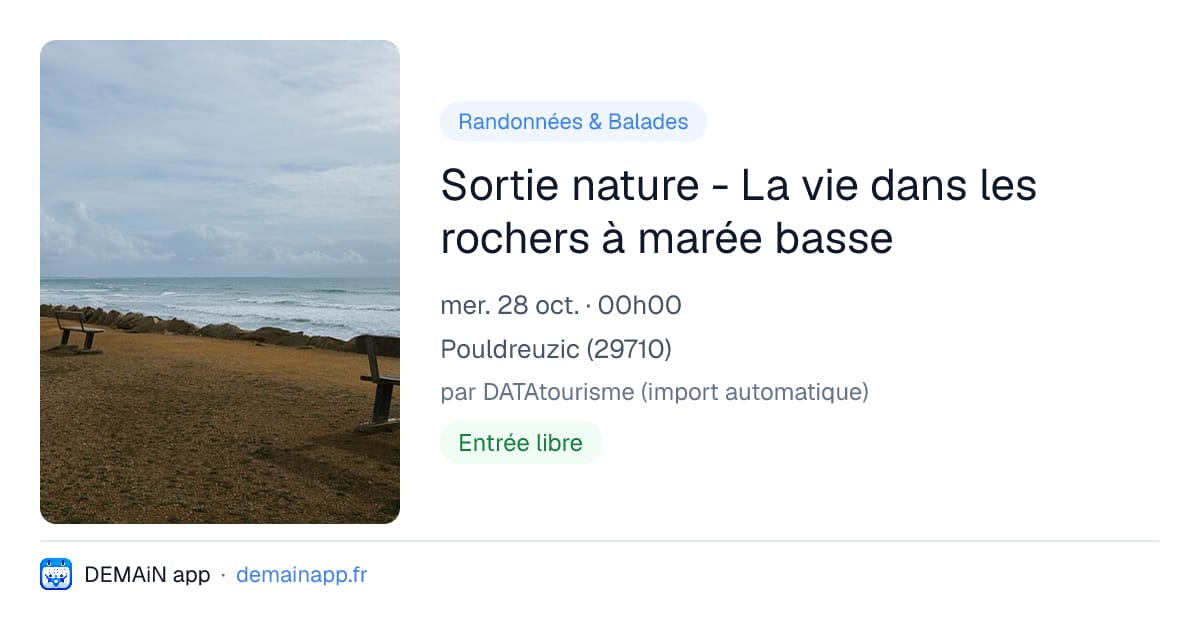 Sortie nature - La vie dans les rochers à marée basse — Pouldreuzic