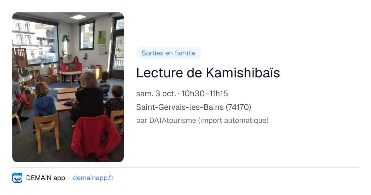 Lecture de Kamishibaïs — Saint-Gervais-les-Bains