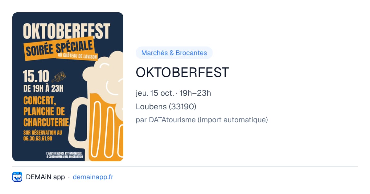 OKTOBERFEST — Loubens