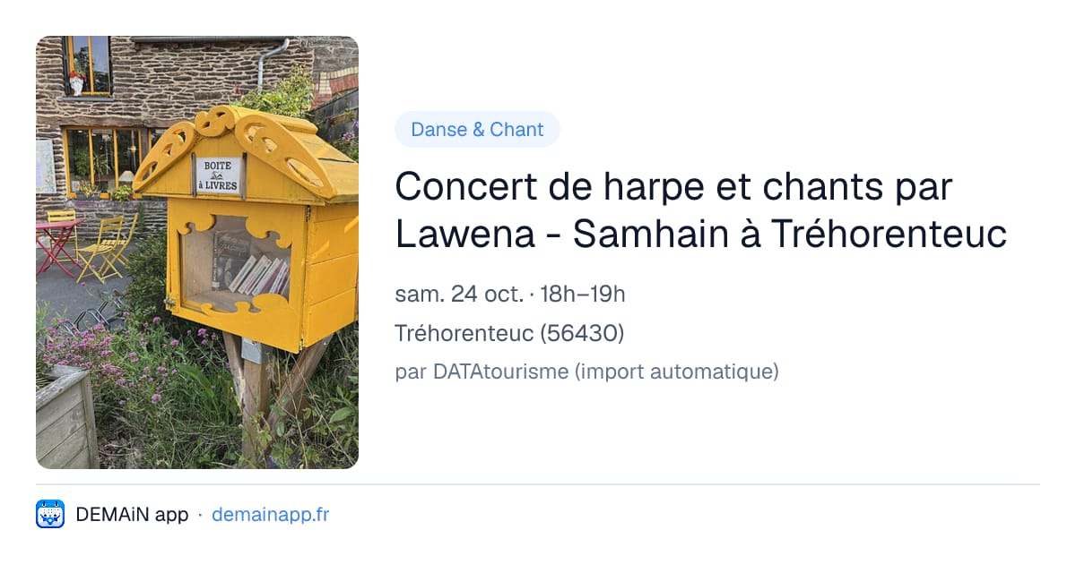 Concert de harpe et chants par Lawena - Samhain à Tréhorenteuc — Tréhorenteuc