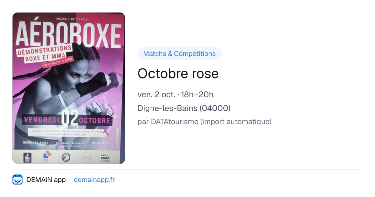 Octobre rose — Digne-les-Bains