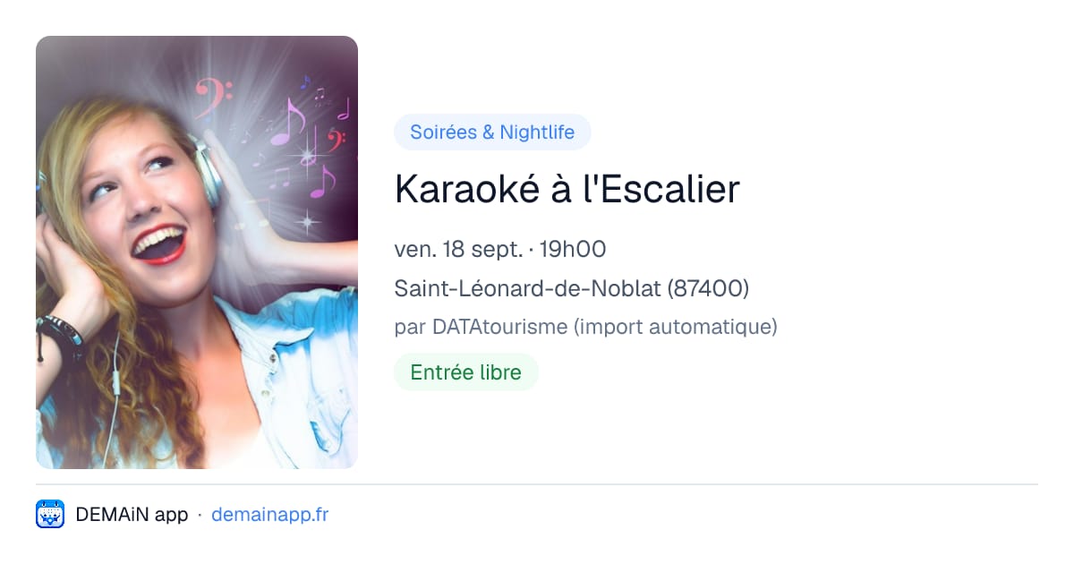 Karaoké à l'Escalier — Saint-Léonard-de-Noblat