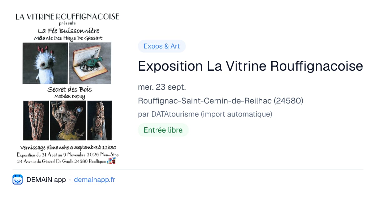 Exposition La Vitrine Rouffignacoise — Rouffignac-Saint-Cernin-de-Reilhac