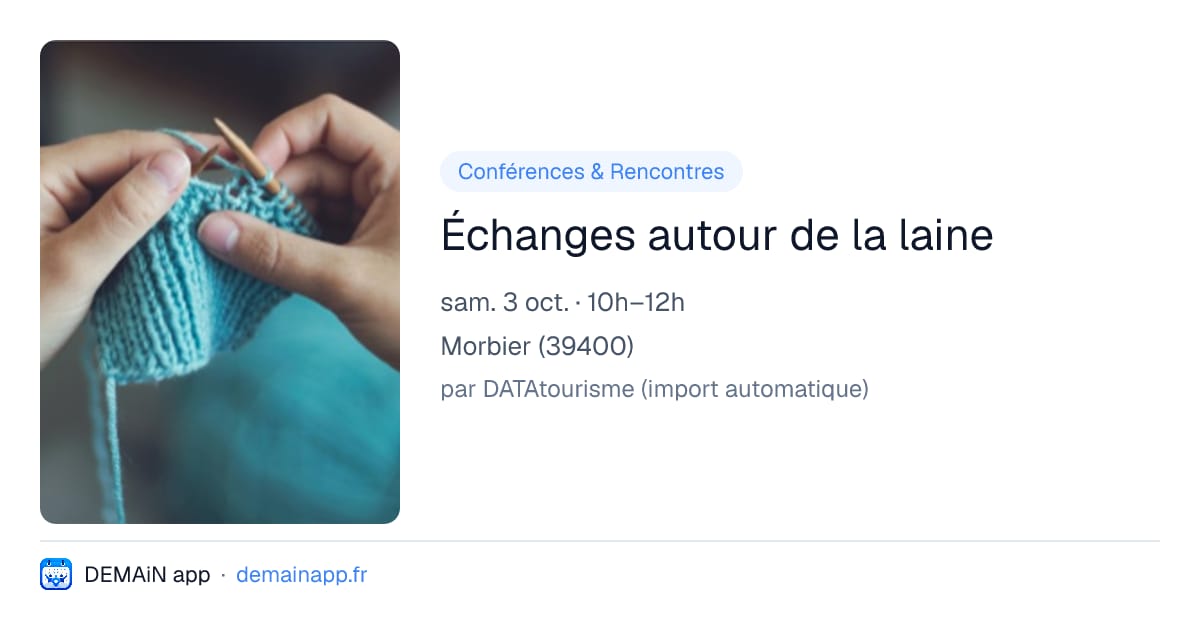Échanges autour de la laine — Morbier