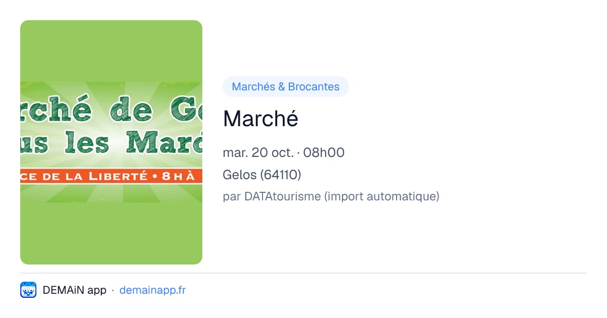 Marché — Gelos
