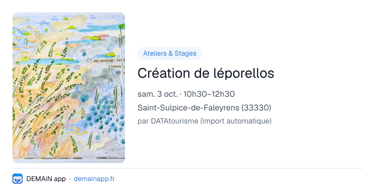 Création de léporellos — Saint-Sulpice-de-Faleyrens