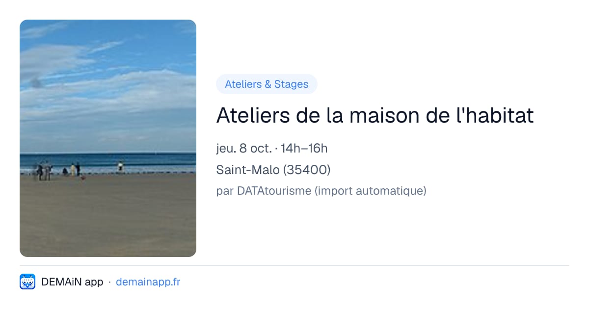 Ateliers de la maison de l'habitat — Saint-Malo