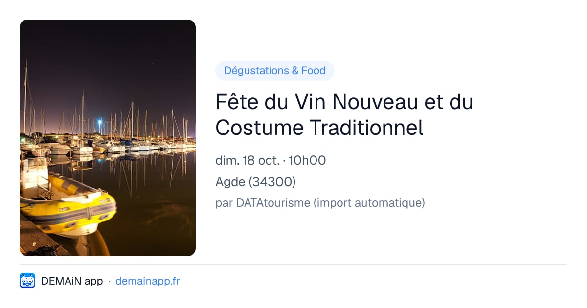 Fête du Vin Nouveau et du Costume Traditionnel — Agde
