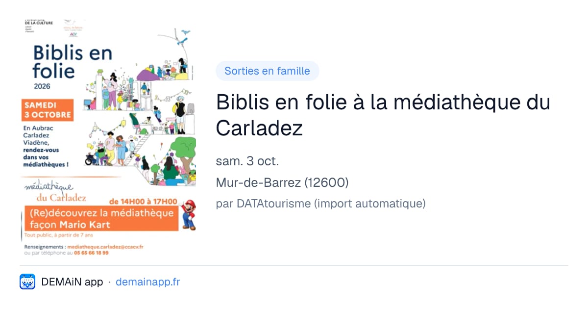 Biblis en folie à la médiathèque du Carladez — Mur-de-Barrez