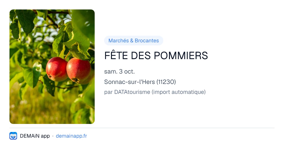 FÊTE DES POMMIERS — Sonnac-sur-l'Hers