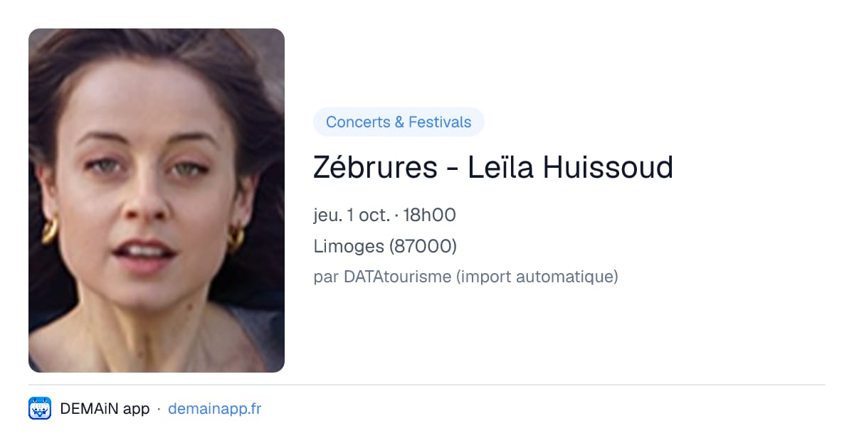 Zébrures - Leïla Huissoud — Limoges