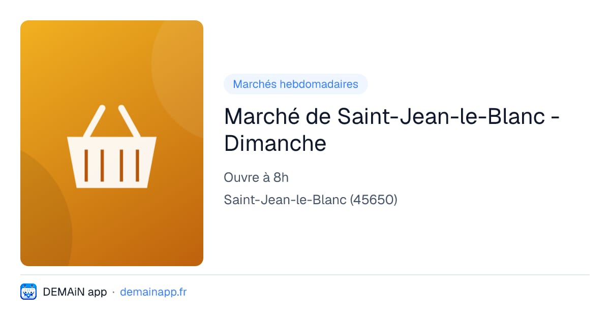 Marché de Saint-Jean-le-Blanc - Dimanche — Saint-Jean-le-Blanc