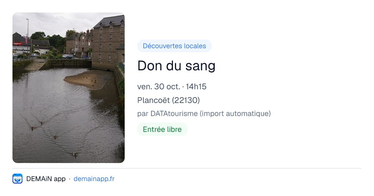 Don du sang — Plancoët