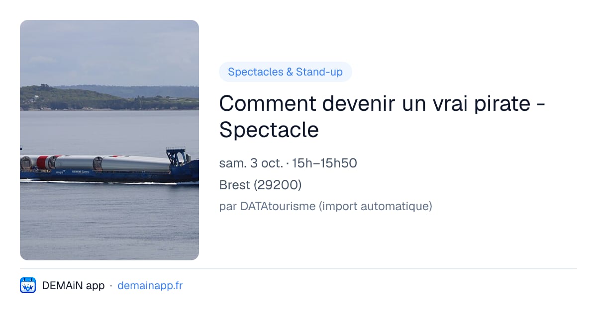 Comment devenir un vrai pirate - Spectacle — Brest