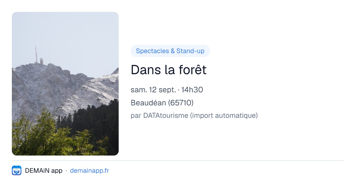 Dans la forêt — Beaudéan