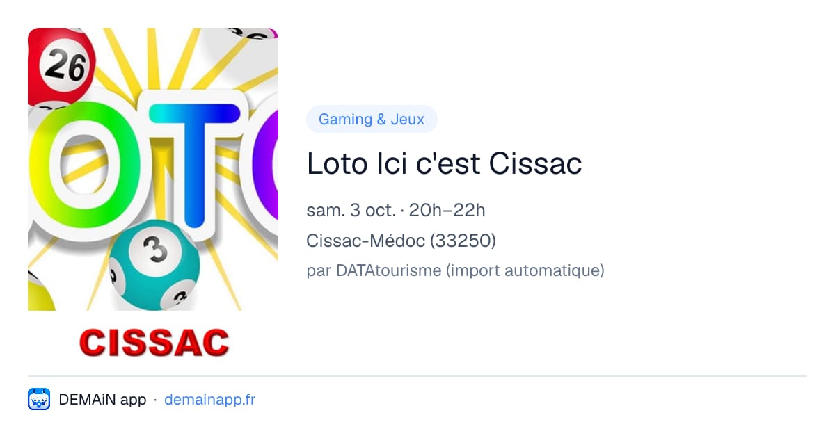 Loto Ici c'est Cissac — Cissac-Médoc