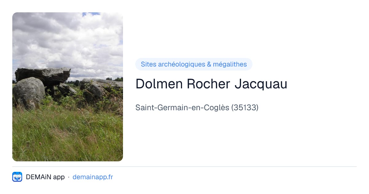 Dolmen Rocher Jacquau — Saint-Germain-en-Coglès