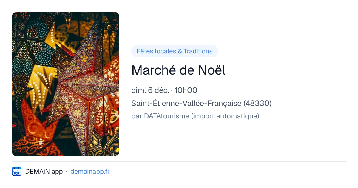 Marché de Noël — Saint-Étienne-Vallée-Française