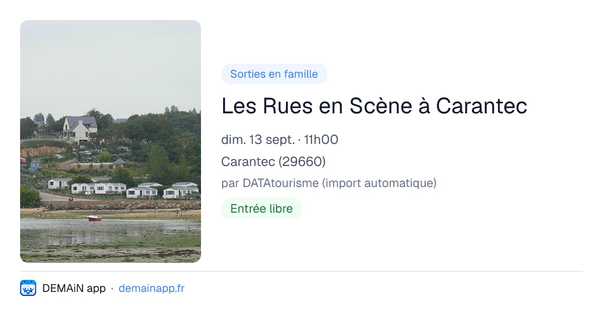 Les Rues en Scène à Carantec — Carantec