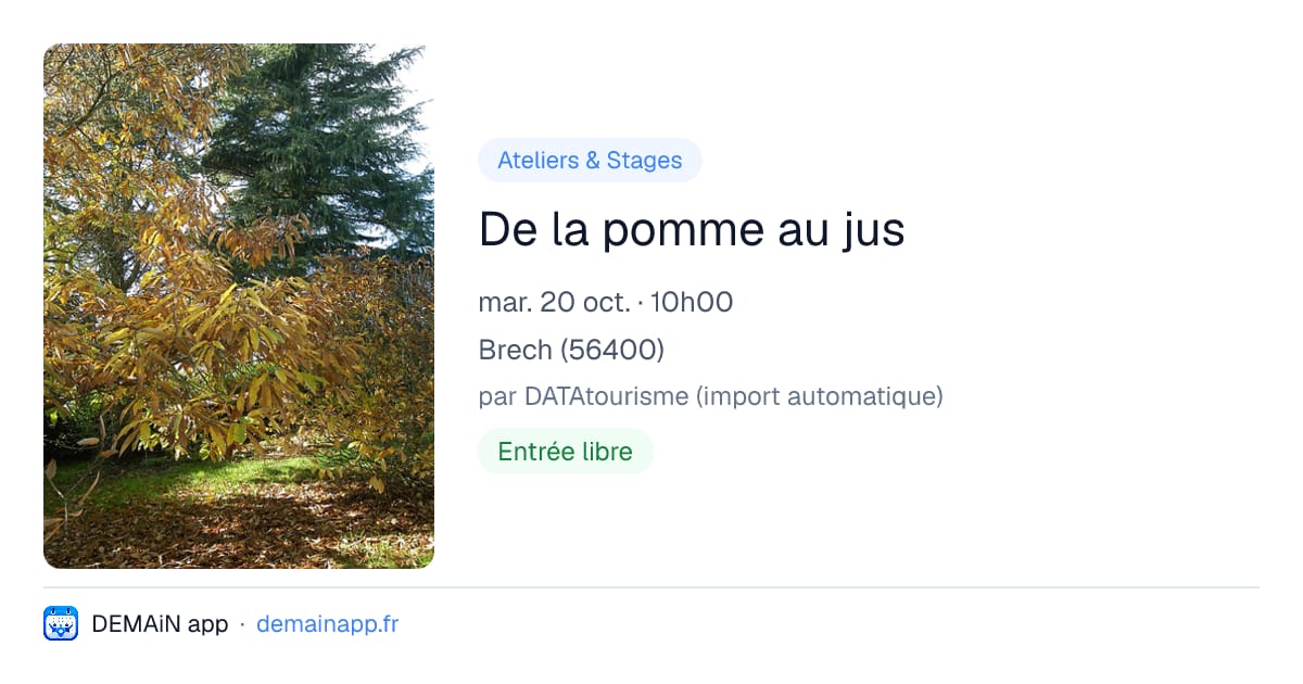De la pomme au jus — Brech