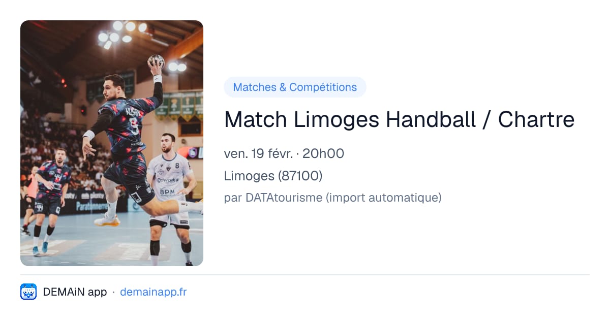 Match Limoges Handball / Chartre — Limoges
